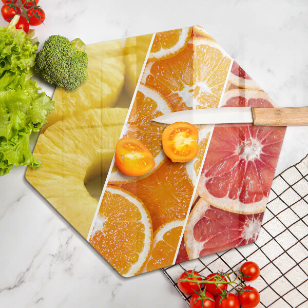 Steklena podloga za rezanje Pisano sadje