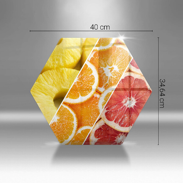 Steklena podloga za rezanje Pisano sadje