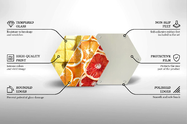 Steklena podloga za rezanje Pisano sadje