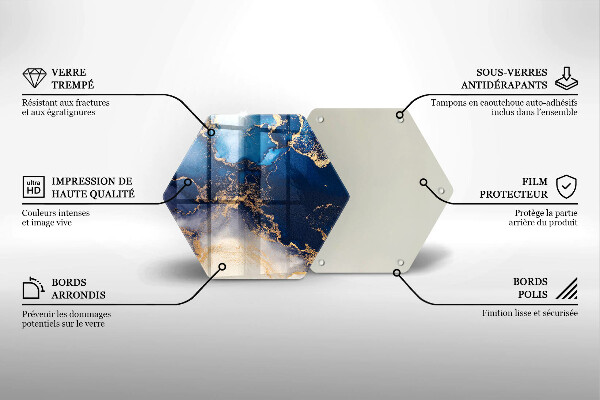 Steklena podloga za rezanje Marmorna abstrakcija