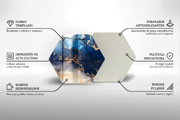 Steklena podloga za rezanje Marmorna abstrakcija