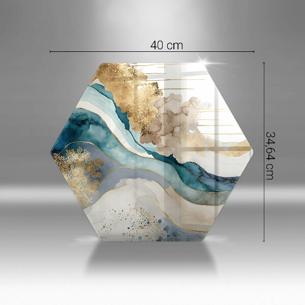 Steklena podloga za rezanje Barvit marmor