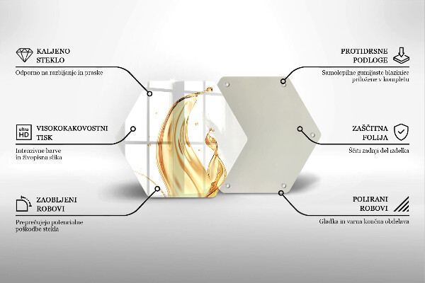 Steklena podloga za rezanje olivno olje