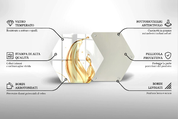 Steklena podloga za rezanje olivno olje