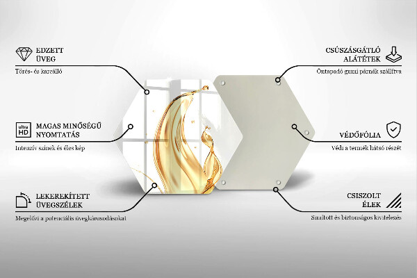 Steklena podloga za rezanje olivno olje