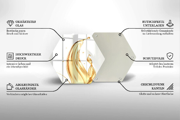 Steklena podloga za rezanje olivno olje