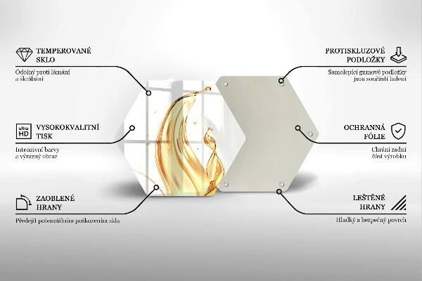 Steklena podloga za rezanje olivno olje