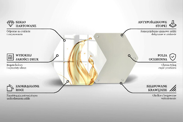 Steklena podloga za rezanje olivno olje