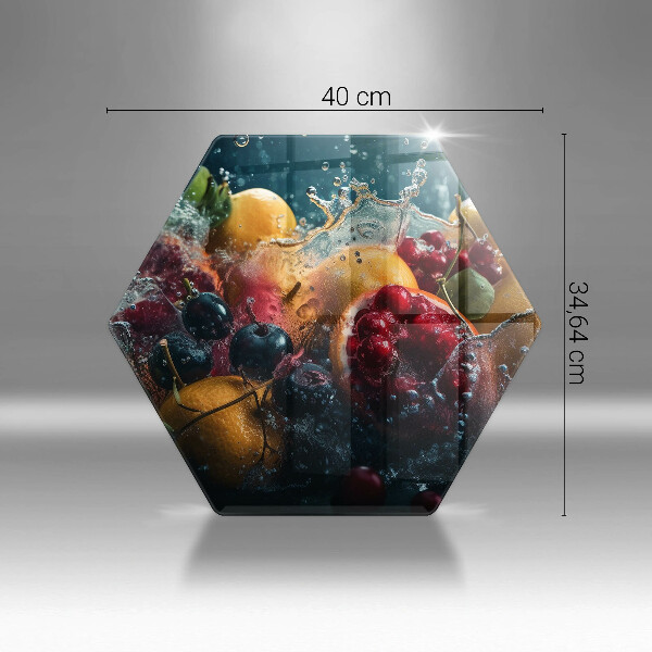 Steklena podloga za rezanje Sadje v vodi