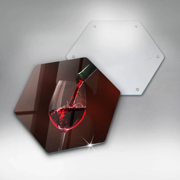 Steklena podloga za rezanje Kozarec vina