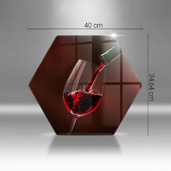 Steklena podloga za rezanje Kozarec vina