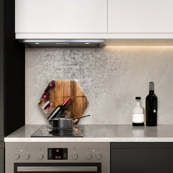 Steklena podloga za rezanje Steklenica rdečega vina