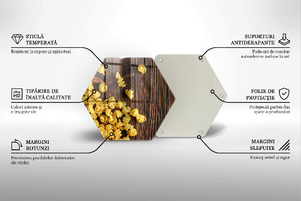 Steklena podloga za rezanje Testenine na mizi