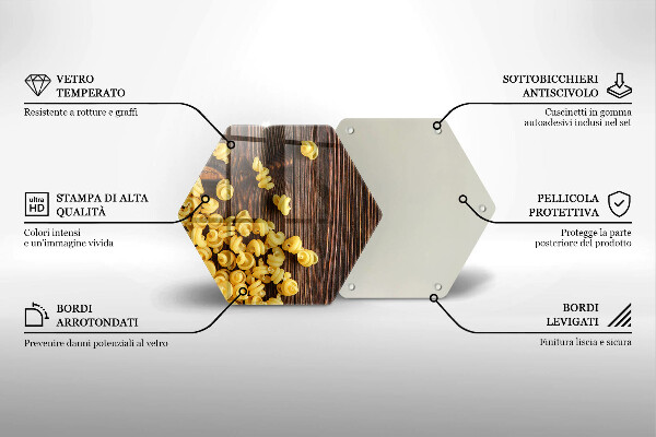 Steklena podloga za rezanje Testenine na mizi