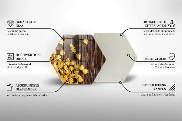 Steklena podloga za rezanje Testenine na mizi