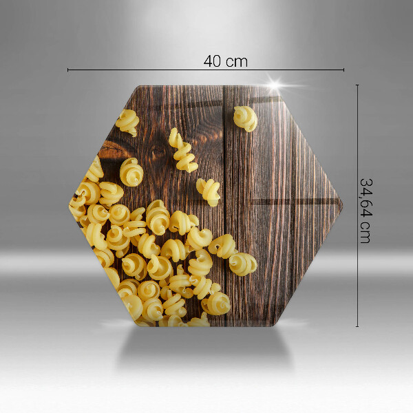 Steklena podloga za rezanje Testenine na mizi