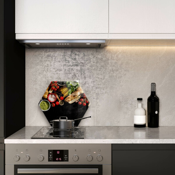 Steklena podloga za rezanje Italijanske sestavine in začimbe