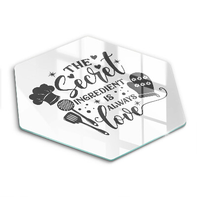 Steklena podloga za rezanje Napis stavek