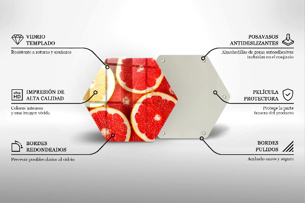 Steklena podloga za rezanje Rezine grenivke