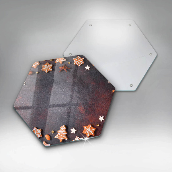 Steklena podloga za rezanje Medenjakov božič