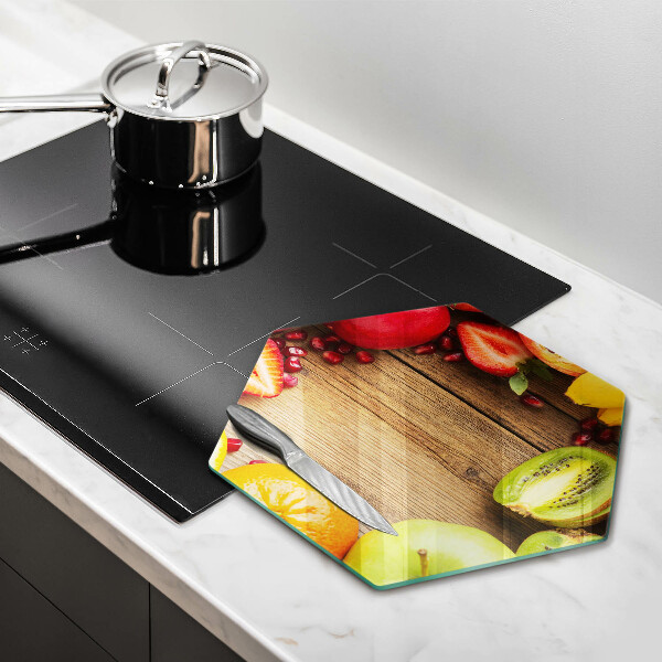 Steklena podloga za rezanje Sveže sadje