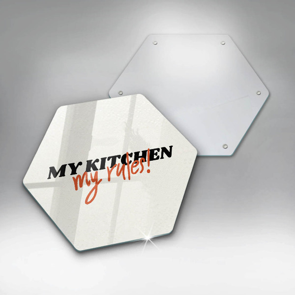 Steklena podloga za rezanje My kitchen my rules