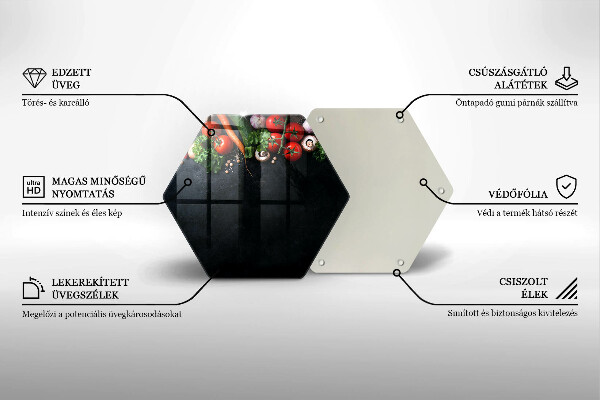 Steklena podloga za rezanje Pisana zelenjava