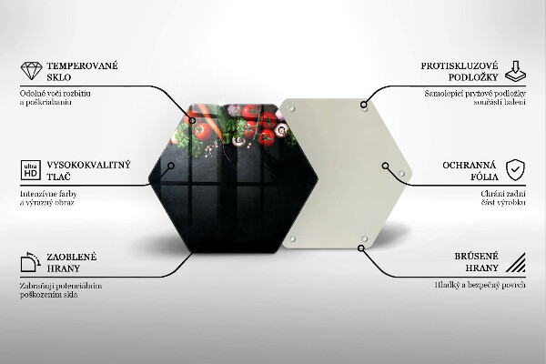 Steklena podloga za rezanje Pisana zelenjava