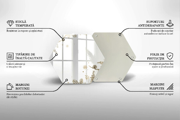 Steklena podloga za rezanje Zimski okraski