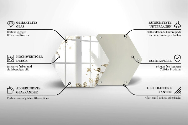 Steklena podloga za rezanje Zimski okraski