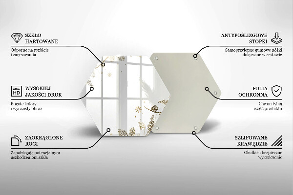Steklena podloga za rezanje Zimski okraski