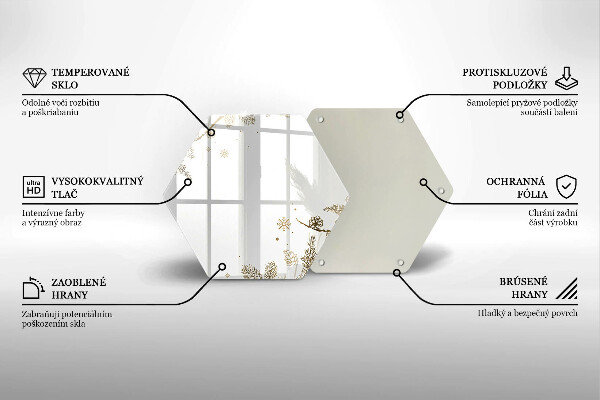 Steklena podloga za rezanje Zimski okraski
