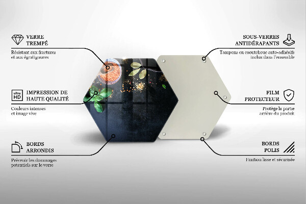 Steklena podloga za rezanje Sklede z začimbami