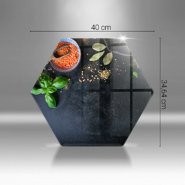 Steklena podloga za rezanje Sklede z začimbami