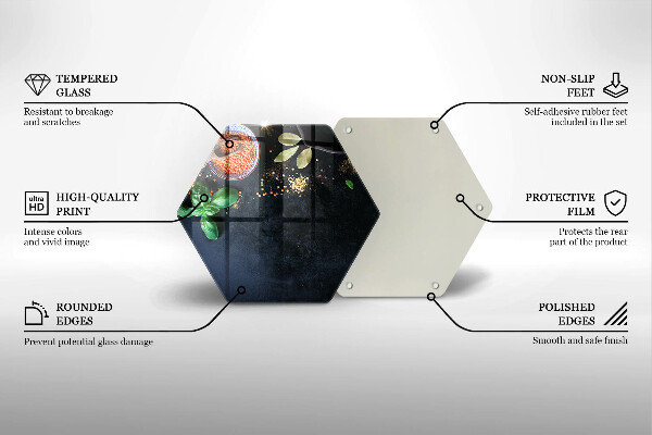 Steklena podloga za rezanje Sklede z začimbami