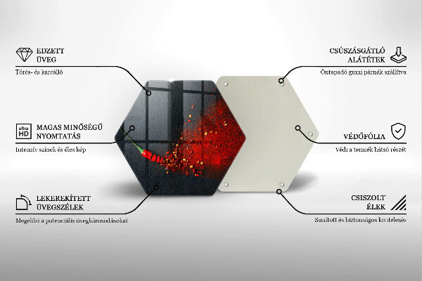 Steklena podloga za rezanje Čili poper