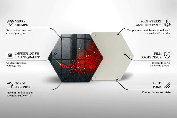 Steklena podloga za rezanje Čili poper
