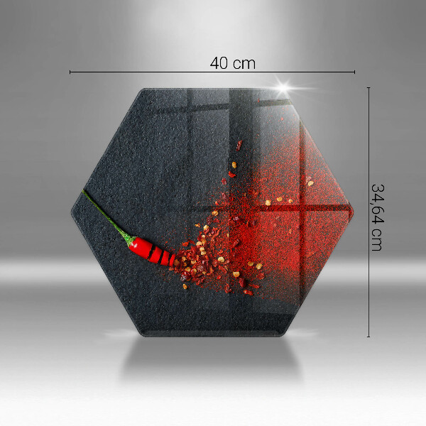 Steklena podloga za rezanje Čili poper