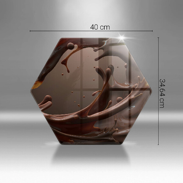 Steklena podloga za rezanje Tekoča čokolada