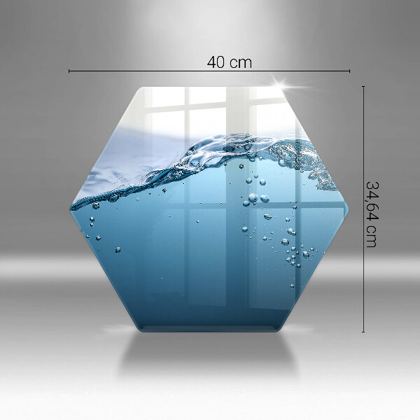Steklena podloga za rezanje Modra voda