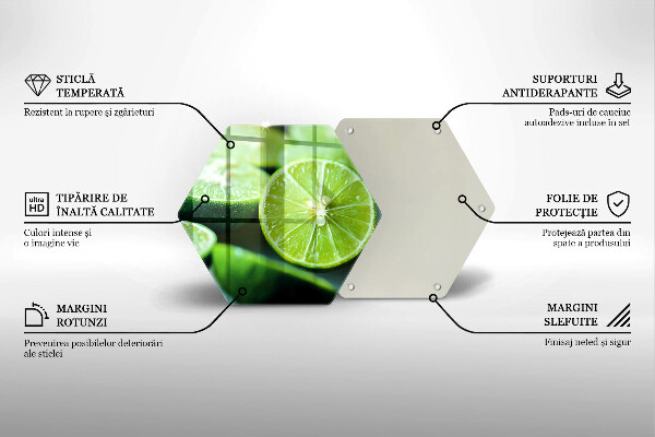 Steklena podloga za rezanje Limeta citrusi