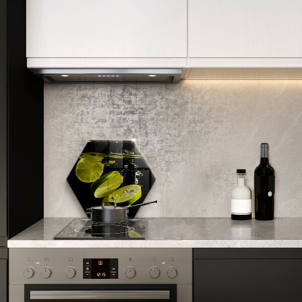 Steklena podloga za rezanje Limete v vodi