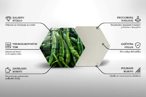 Steklena podloga za rezanje Grahovi stroki