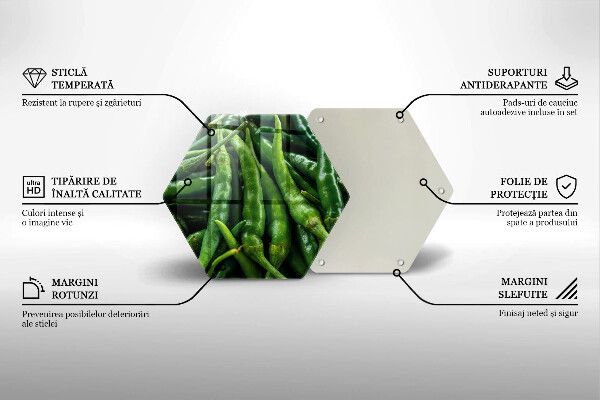 Steklena podloga za rezanje Grahovi stroki