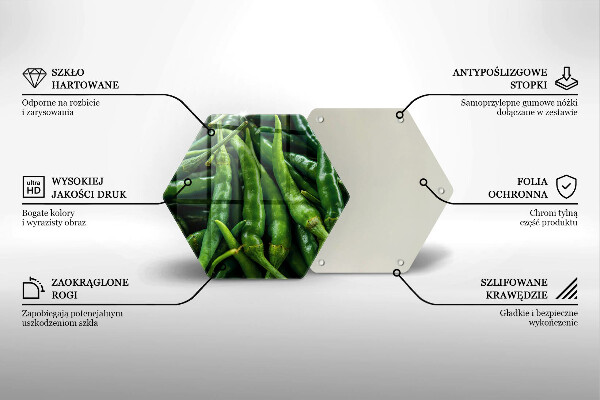 Steklena podloga za rezanje Grahovi stroki