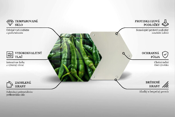 Steklena podloga za rezanje Grahovi stroki