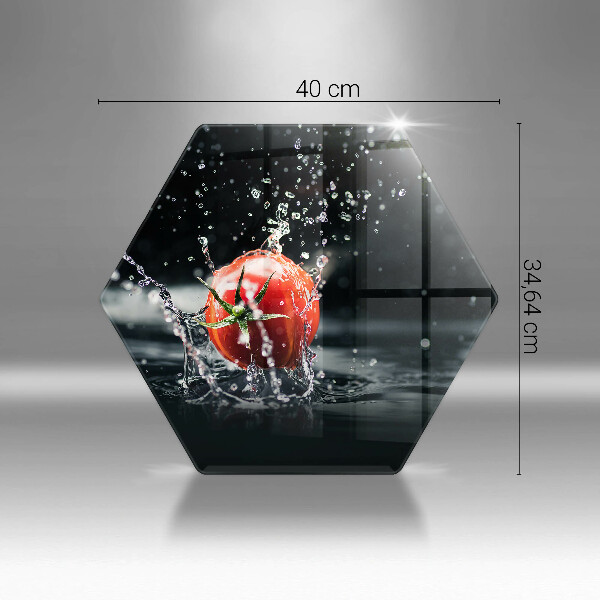 Steklena podloga za rezanje Paradižnik v vodi