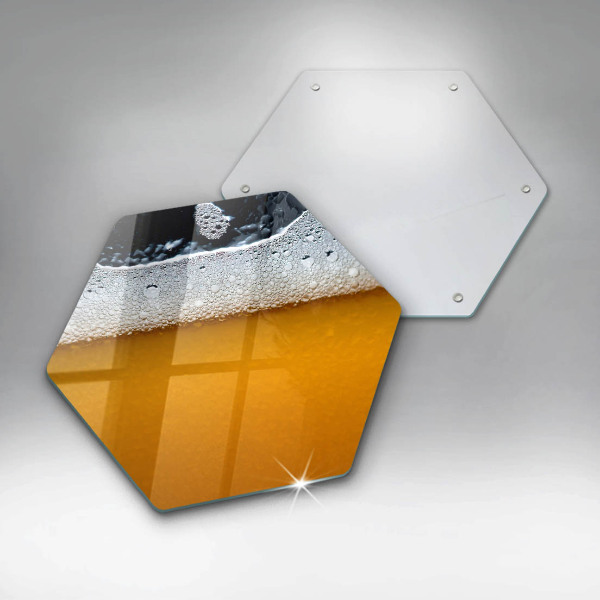 Steklena podloga za rezanje Pijte pivsko peno