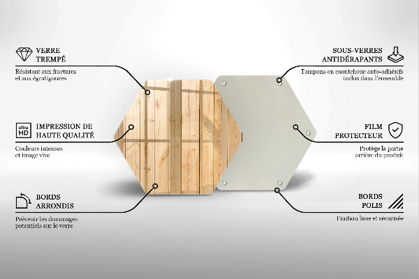 Steklena podloga za rezanje Občutljive lesene deske