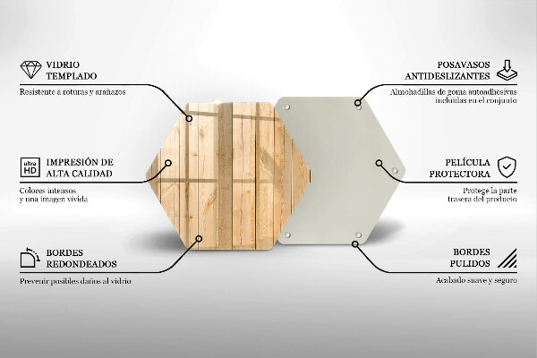 Steklena podloga za rezanje Občutljive lesene deske